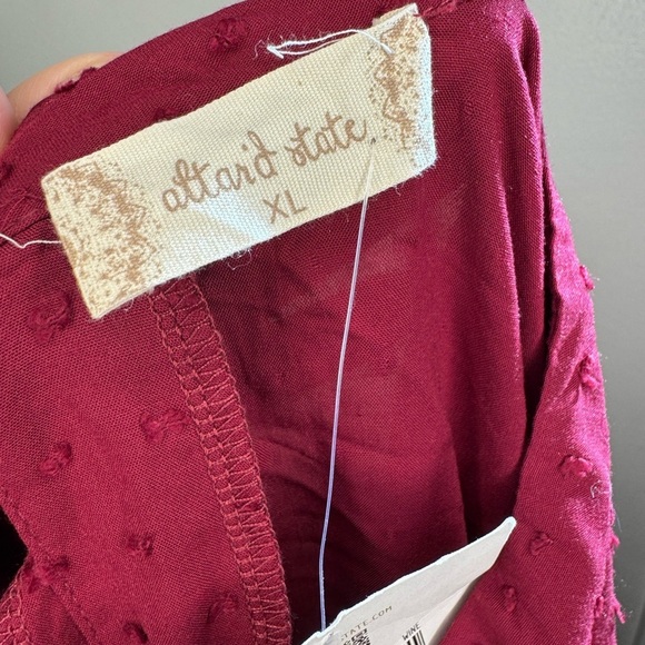 Altar’d State Baby Doll Top In Wine - Picture 6 of 7